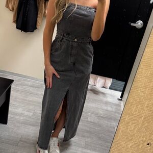 Blue Blush Charcoal Denim Dress